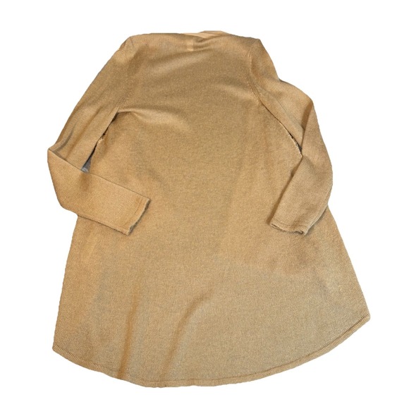 Chicos Luxe Lace Harriet Cardigan Sweater Camel Womens Size 4/2XL/22 Wool Mohair - Picture 2 of 10